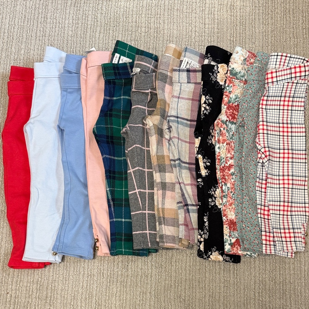 Janie and Jack Ponte pants/leggings 2T  (12, 4 solids and 8 print)— bundle
